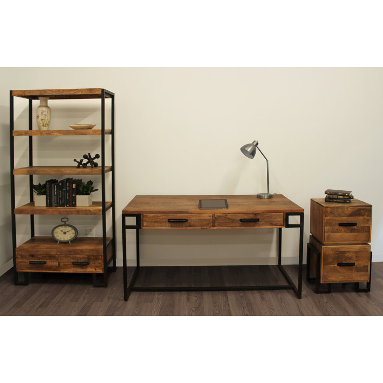 MOTI Furniture Anaheim 3 Solid Wood Writing Desk Office Set Wayfair